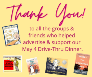 Thank you graphic with book covers